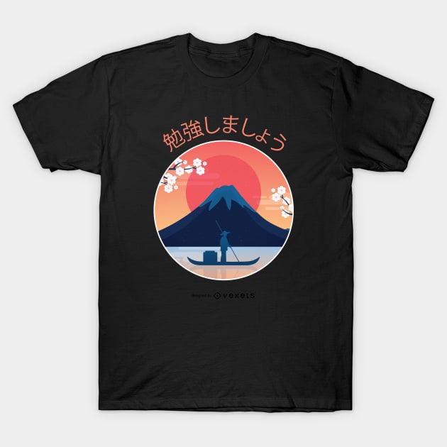 Fuji Japan culture mountain T-Shirt by Midoart